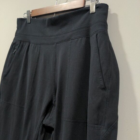 Athleta Womens Venice Jogger Size L Black Pockets Stretch Casual High Waisted - Picture 5 of 14
